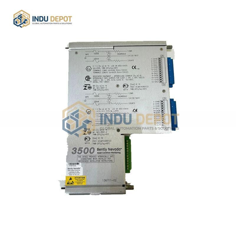 136711-02 Bently Nevada 3500 Barrier Temp I/O Module - Image 2