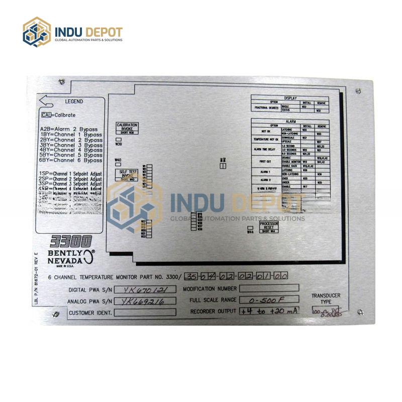 RTD Temperature Monitor Bently Nevada 3300/35